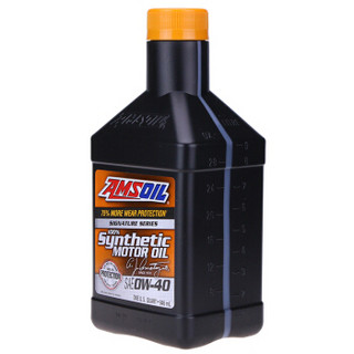 AMSOIL 安索 润滑油 汽车机油 签名版AZFQT 全合成 SN级0W-40 946ml