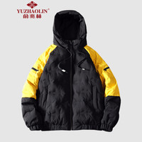 俞兆林(YUZHAOLIN)羽绒服男士2019冬新品加厚保暖外套时尚休闲男装青年保暖上衣 A022 HY19120 黑色 3XL