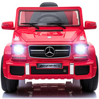 移动端、京东百亿补贴：贝瑞佳 BeRica 奔驰红色真车授权车儿童电动车四轮摇摆遥控婴儿小孩玩具车可坐人宝宝童车汽车