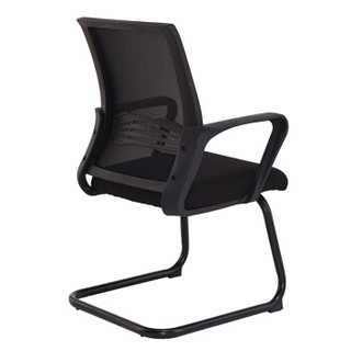 欧宝美简约办公椅会议椅家用电脑椅弓形网布椅子麻将椅子黑色