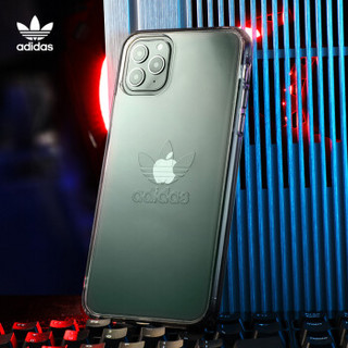 adidas（阿迪达斯）苹果新品iPhone11 Pro Max 6.5英寸 时尚防摔防滑手机壳保护套 经典三叶草-纯净透明