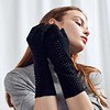 凌克 LENGKEORL 羊绒手套女士冬季防寒保暖100%山羊绒学生出行外出女士手套 黑色