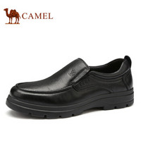 骆驼（CAMEL） 柔软牛皮商务休闲乐福爸爸鞋 A932211820 黑色 40