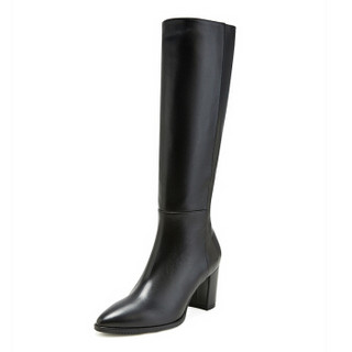 STUART WEITZMAN 斯图尔特·韦茨曼 女士黑色羊皮长靴 HETTIE BLACK DRESS NAPPA