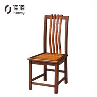佳佰 餐椅实木家具乌金木套色餐椅 进口乌金木餐椅 餐厅家具JDC80