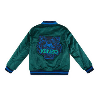 KENZO KIDS 高田贤三 奢侈品童装 19秋冬新款 男童孔雀绿涤纶保暖上衣 KP41518 57 10A/10岁/140cm