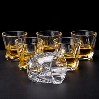 JIEYAJIE 洁雅杰 玻璃杯家用啤酒杯(150ml)烈酒杯套装威士忌玻璃水杯套装 6只装