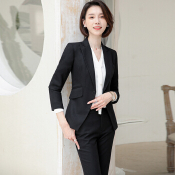 商品特洛曼高档职业装女装套装正装春秋新品女士工装西服通勤ol气质