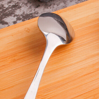 精达 不锈钢蝴蝶大号尖冰匙搅拌勺咖啡勺勺子6031（6个装）
