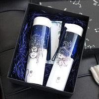 unibott 优道 星座保温杯 304不锈钢保温杯 400ml 白色  