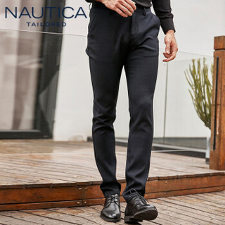 诺帝卡 NAUTICA 2019秋冬新款西裤男士商务正装舒适透气时尚微弹休闲长裤NXK95028 藏青 34