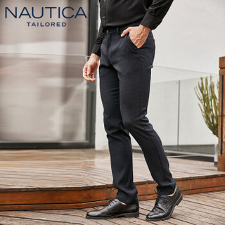 诺帝卡 NAUTICA 2019秋冬新款西裤男士商务正装舒适透气时尚微弹休闲长裤NXK95028 藏青 34