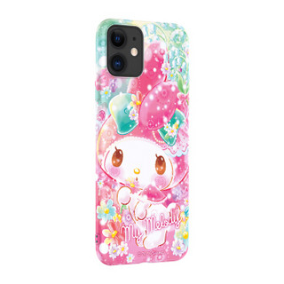 Hello Kitty 苹果11手机壳iphone11保护套 卡通趣味全包防摔立体创意水贴保护套 甜蜜美乐蒂