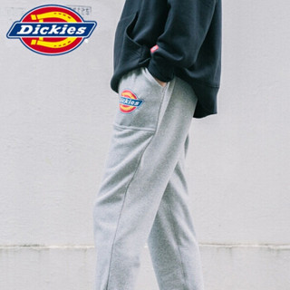 Dickies19秋冬新品 抓绒棉面料左腿logo印花卫裤 男式罗纹脚口长裤 卫裤男DK007020 海军蓝 M