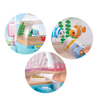 mimiworld 韩国玩具 欢乐水族箱 儿童仿真电子宠物玩具场景套装 小女孩生日节日礼物 儿童娃娃宠物玩具
