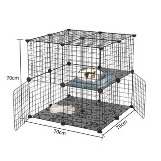 安尔雅 猫笼家用室内猫笼子宠物收纳笼 猫窝猫舍猫屋猫咪用品 双层小屋款