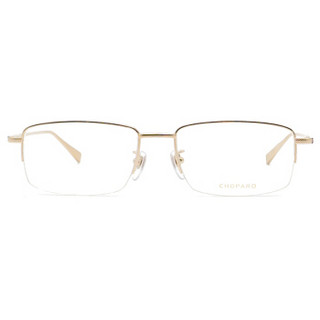 CHOPARD萧邦眼镜男商务时尚半框钛眼镜架配镜远近视光学镜架VCHD04K 0594金色56mm