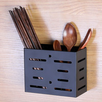贝瑟斯 厨房筷子置物架 不锈钢壁挂式筷子笼悬挂式筷子筒免打孔勺子收纳架筷子桶