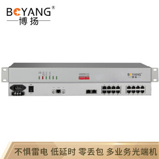 博扬（BOYANG）BY-30E1 PCM电话语音复用设备 E1转30路电话FXO/FXS  机架式 双电源