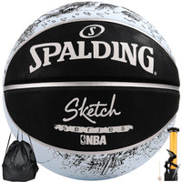 斯伯丁（SPALDING）7号橡胶篮球NBA训练室外蓝球 83-534Y