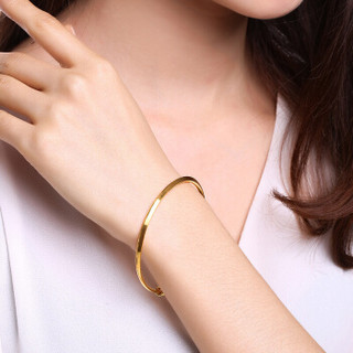 潮宏基 CHJ JEWELLERY 情丝相连 足金黄金手镯女款 计价 SDG30000625 约20g