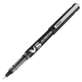 百乐（PILOT）BXC-V5 直液式走珠笔中性水笔针管笔 学生考试财务商务办公专用签字笔 黑色 0.5mm 12支装
