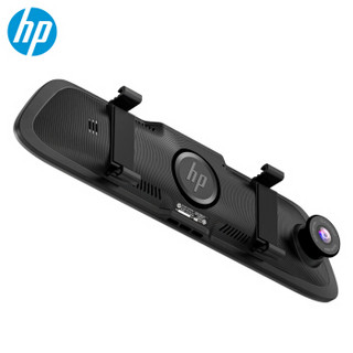 惠普（HP）F730x 高清夜视流媒体后视镜行车记录仪 前后双镜头双录 倒车影像 电子狗+32G卡