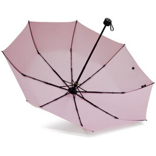 黑柠檬 BLACK LEMON 新款纳米拒水速干雨伞纯色折叠三折伞晴雨两用 胭脂粉