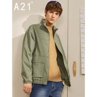 以纯线上品牌A21秋装新款2019男装时尚风衣外套 纯色立领工装风潮男休闲上衣 R494114046 橄榄绿 180/92A/XL
