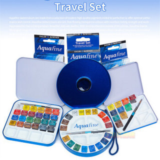英国乔琴水彩颜料旅行套装固体水彩颜料24色铁盒进口乔琴威美旅行套装 赠品