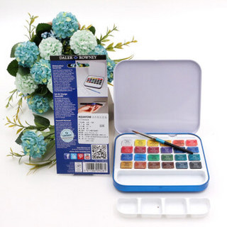英国乔琴水彩颜料旅行套装固体水彩颜料24色铁盒进口乔琴威美旅行套装 赠品