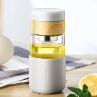 商品富光 玻璃杯耐热泡茶水杯 单层玻璃杯子灰色340ml(wfb5024-340)