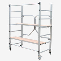 瑞居 轻型快装铝合金脚手架 便携式可收缩 带有脚轮 可做手推车 定制脚手架 B1.88M