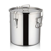 全适 304 加厚不锈钢密封桶 汤桶加厚多用桶 装水米油储物桶罐汤锅45*45