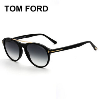 汤姆.福特 TOM FORD 中性款黑色镜框渐变灰色镜片眼镜太阳镜 TF0556-01B 53MM