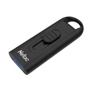 朗科（Netac） USB3.0 U盘U309 曜石推拉式高速闪存盘 加密U盘 黑色 128GB 单个装