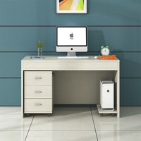 中伟 ZHONGWEI 办公桌电脑桌员工桌职员位板式现代简约写字台书桌1200*600*750白橡色