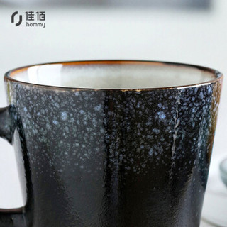 佳佰陶瓷茶水杯子牛奶杯 雪夜ins创意马克杯男士咖啡杯办公室早餐燕麦片杯泡茶喝水杯子北欧时尚个性礼物