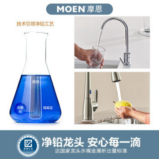 MOEN 摩恩 加厚不绣钢手工水槽套装厨房洗菜盆洗碗槽洗菜池单槽配防指纹龙头