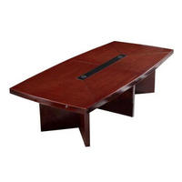 世木杰4米5实木皮会议桌HYM4501培训桌会客桌洽谈桌接待桌4.5米会议桌