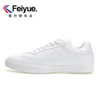 飞跃（Feiyue）休闲男女情侣款防滑超纤皮小白运动鞋 17091 全白 37