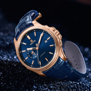 ebohr依波表手表男探索者系列官方正品防水自动机械表男表5127 蓝色