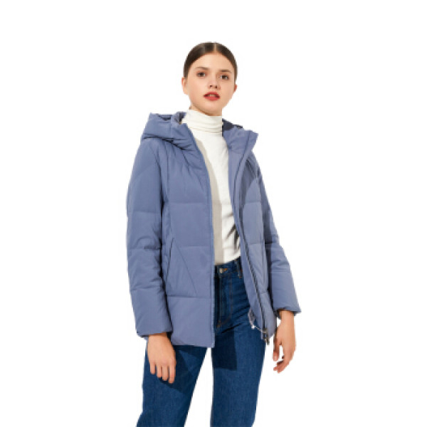 【yalu/雅鹿女士羽绒服】雅鹿(yaloo)短款连帽羽绒服9068 蓝色 180