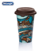 德龙（Delonghi）咖啡机 陶瓷随行杯 硅胶杯盖 个性隔热桌面杯 THE TASTER 品鉴家 DLSC055