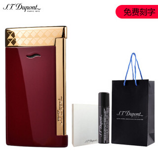 S.T.Dupont 法国都彭 Slim7系列超薄Fire Head 炬式防风打火机套装 27730莲红色