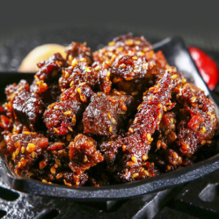 商品巴口香 新疆 牛肉干 肉脯 零食 麻辣味 50g/袋