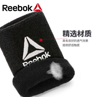 锐步(Reebok) 护腕 透气男女运动羽毛球毛巾护手腕 吸汗擦汗健身护腕长款RASB-11025BK 黑色
