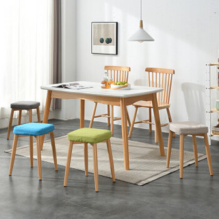 家逸布艺餐凳时尚简约创意方凳非塑料坐凳可叠放简约凳子RF-JS009