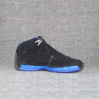 NIKE 耐克 Air Jordan 18 黑蓝麂皮元年男子篮球鞋AA2494-007