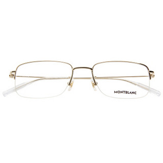 MontBlanc 万宝龙 男女款金色镜框金色镜腿光学眼镜架眼镜框 MB 0084OK 002 53MM